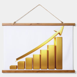 Business Growth Concept with Golden Upward Chart