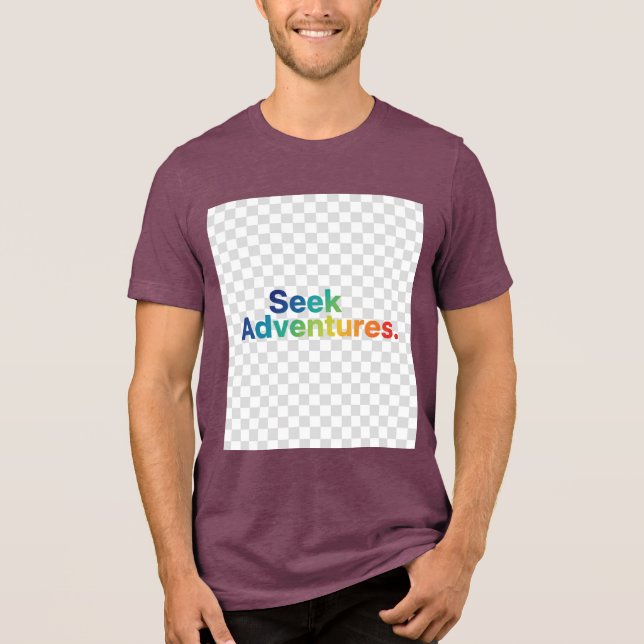 Busque Aventuras – Explore Além da Camiseta (Frente)