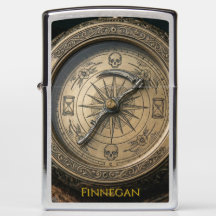 Bússola Memento Mori Tempus Fugit Caveira Foice 