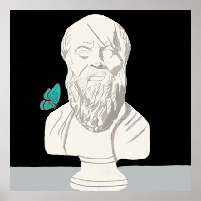 Busto de um Filósofo Grego Poster (Frente)