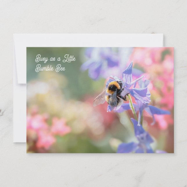 "Busy as a Little Bumble Bee" Soft Pastel Flowers (Frente)