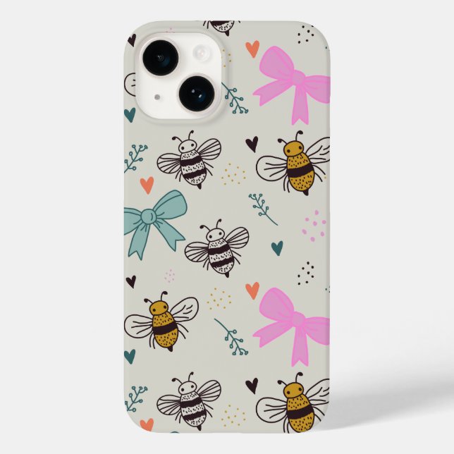 Busy Bees and Bows Phone Case (Verso)