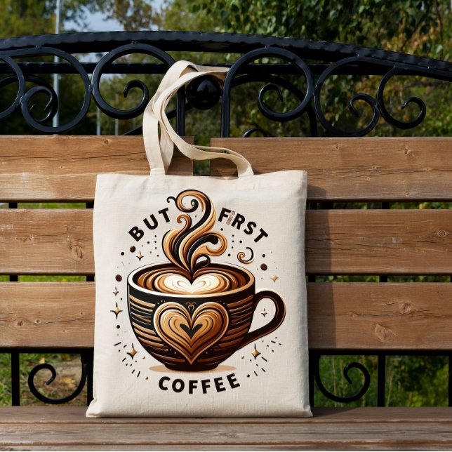 But First Coffee – Swirl & Sparkle Tote (Criador carregado)