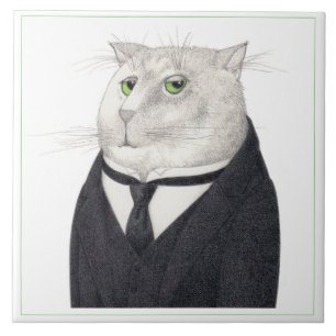 BUTLER CAT 6" Azulejo cerâmico quadrado