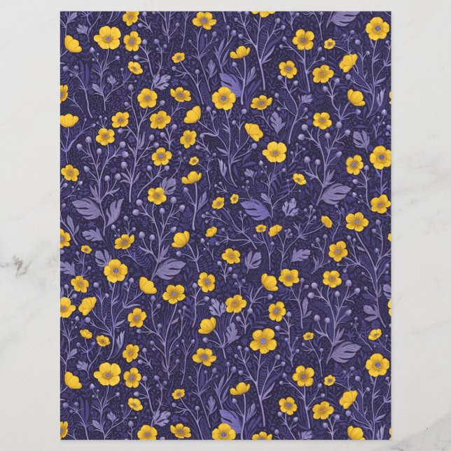Buttercups, amarelo e violeta (Frente)