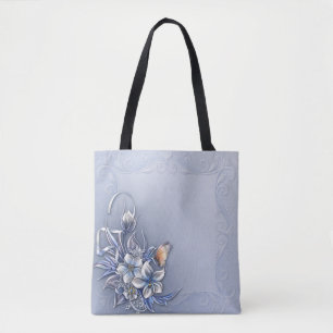 #Butterflies All-Over-Impressão Tote Bag, Médio