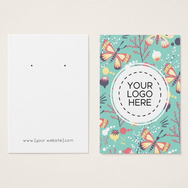 Butterflies Flowers Padrão Earrando Placa (Frente & Verso)