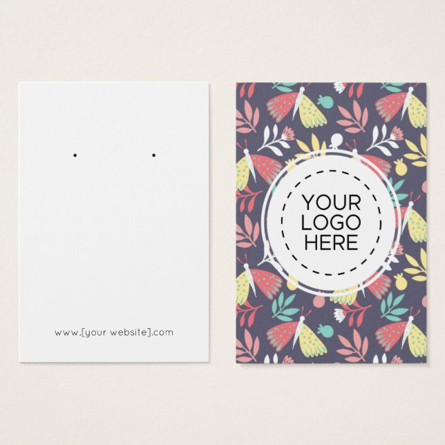 Butterflies Flowers Padrão Earrando Placa (Frente & Verso)