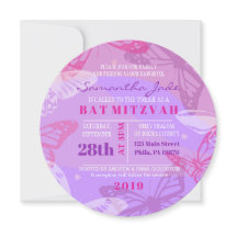 BUTTERFLIES & STARS Ronda Bat Mitzvah Convite