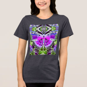 Butterfly e Medallion Batik Patterno em Violet