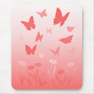 Butterfly Mousepad Keepsaame Borboleta Rosa Presen