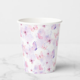 Butterfly Party Paper Cups Purple and Pink