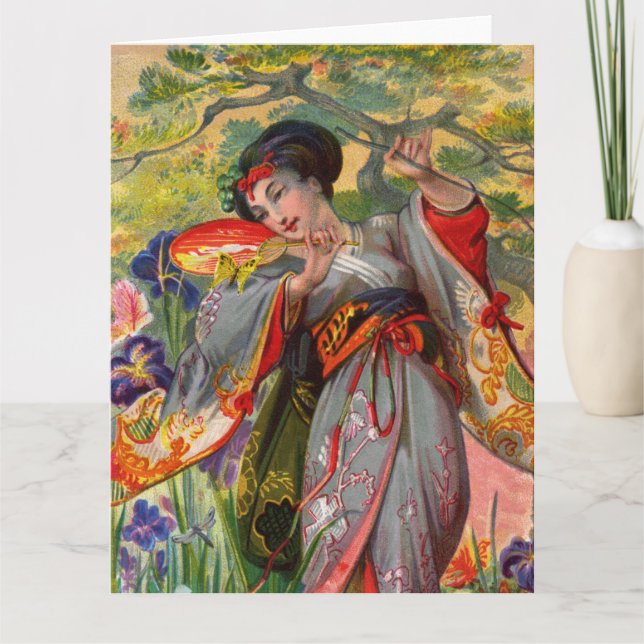 Butterfly Toca Grande Cartão Saudação (Frente)