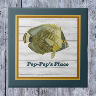 Butterflyfish enviado em lacado e Dourado com nome