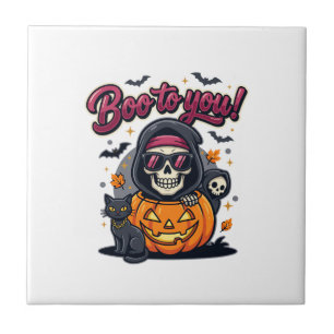 Buu para Você Esqueleto de Halloween Abóbora