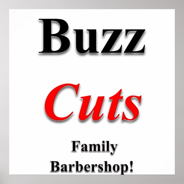 Buzz corta a família Barbershop Poster Matte (Frente)