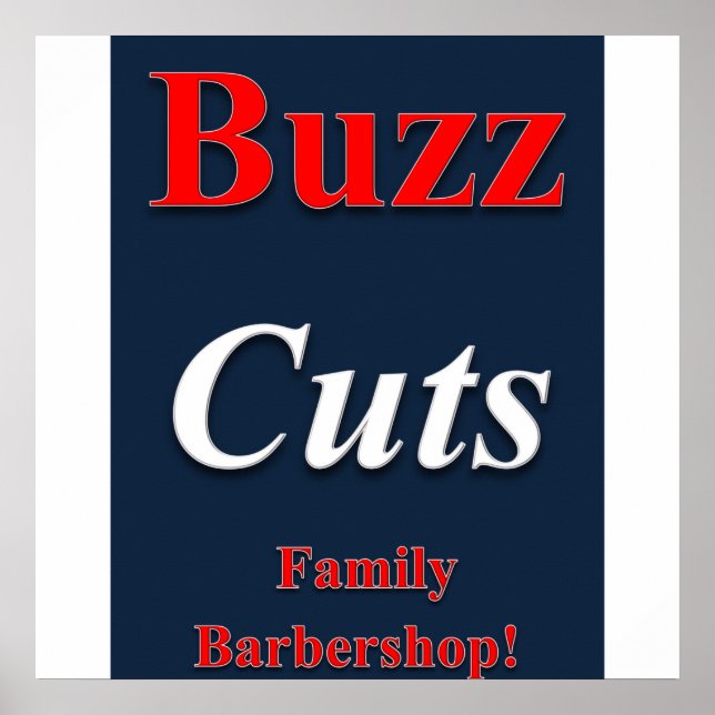 Buzz corta a família Barbershop Poster Matte (Frente)