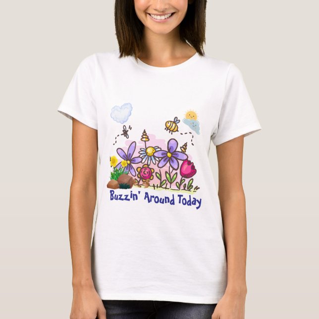 Buzzin Personalizado Ao Redor Da Camisa De Jardim  (Frente)