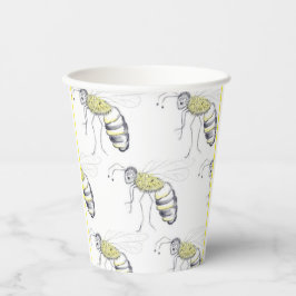 Buzzing with Style – Bee Illustration cups
