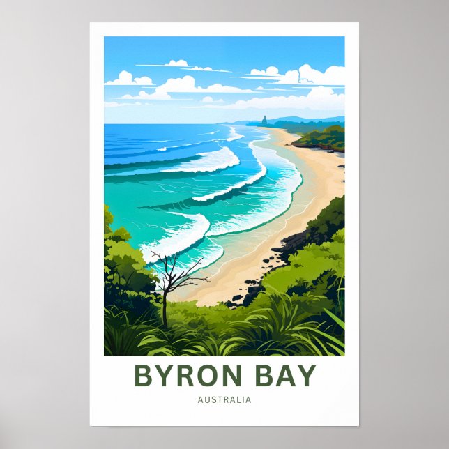 Byron Bay Austrália Viagem Impressão (Frente)