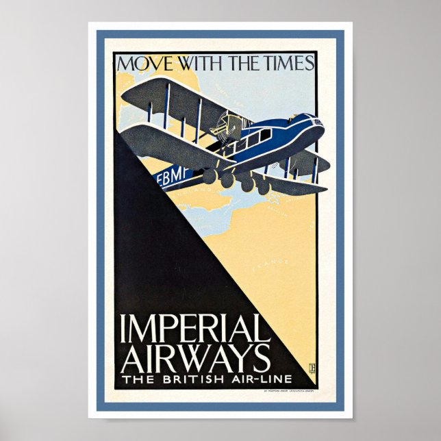 c1930s TRAVEL POSTER IMPERIAL AIRWAYS (Frente)