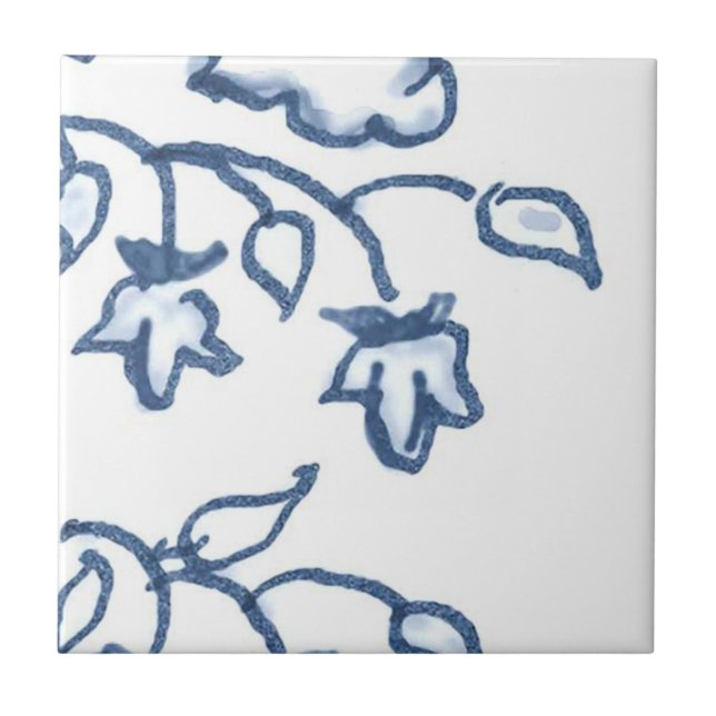 C6 - Azulejo mural da cesta de Delft - C6 (Frente)