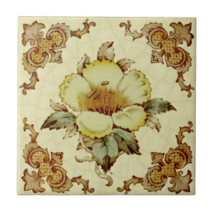 c.1890 Transferware de Reprodução Floral Vitoria