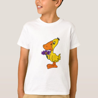 C.A. pato com uma camisa dos desenhos animados da