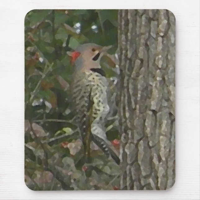 C.C. pássaro Mousepad do pica-pau da cintilação (Frente)