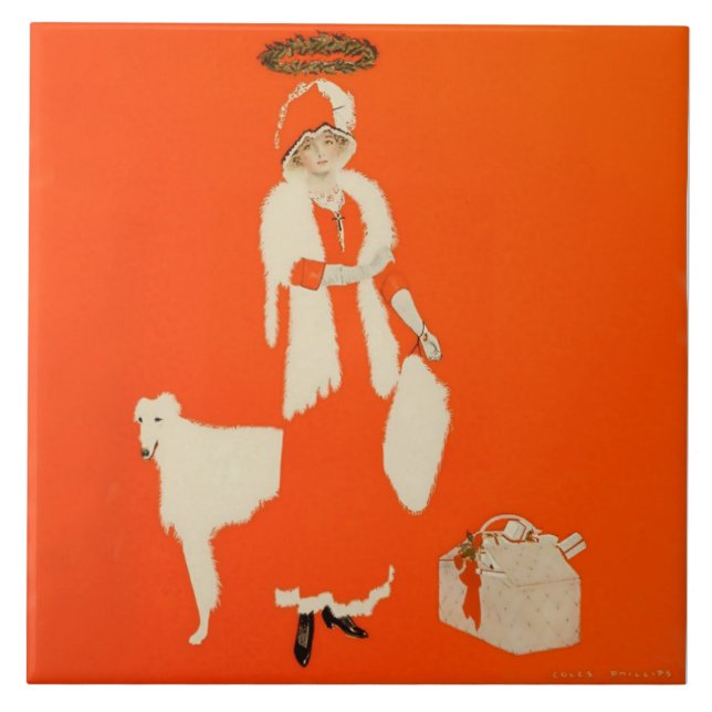 C Coles Phillips “Santa do Presente” Garota Desapa (Frente)