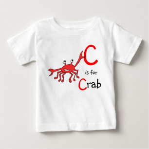 C é para a camisa do caranguejo T