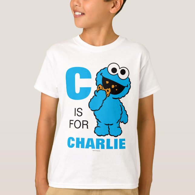 C é para Cookie Monster | Adicione seu nome (Frente)