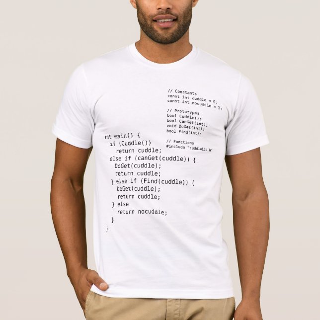 C++ geeky termine a camisa do programa do afago (Frente)