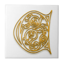 C Monograma, Azulejo cerâmico "Dourado irlandês"
