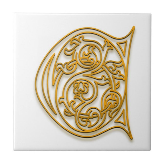 C Monograma, Azulejo cerâmico "Dourado irlandês" (Frente)