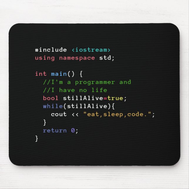 C++ O laço infinito come o código Mousepad do sono (Frente)