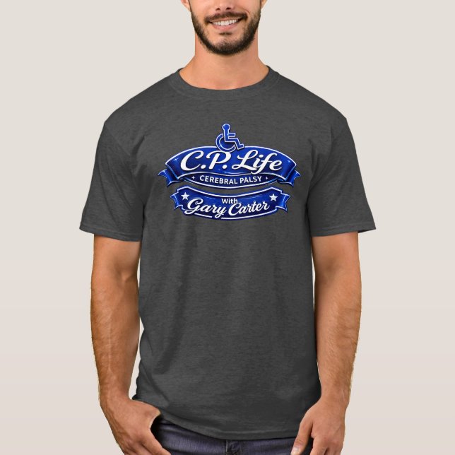 C.P. Life (Design 1) Camisetas Pretas (Frente)