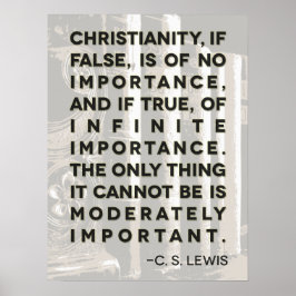 C. S. Lewis Citação Poster - "Cristianismo..."