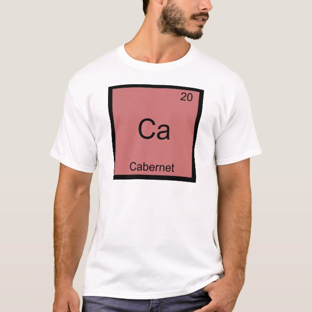 Ca - Camiseta do Símbolo do Elemento de Química Di (Frente)