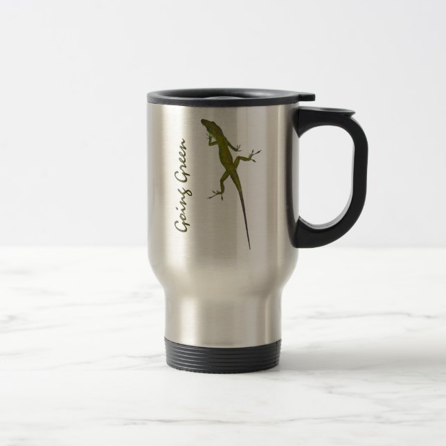 CA caneca de viagem artística verde indo do (Direita)