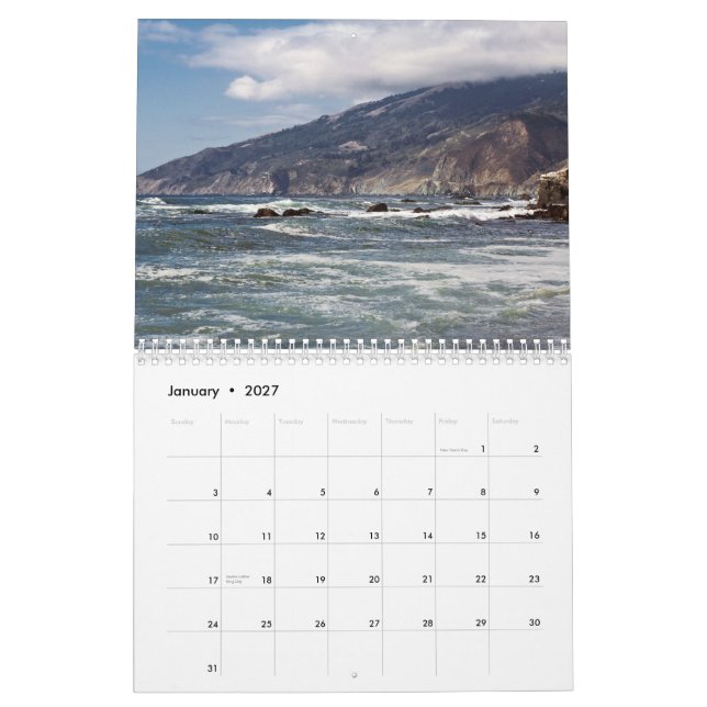 CA Hwy 1 calendário (Jan 2027)