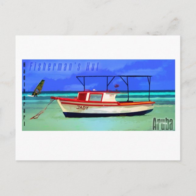 Cabana de Pescador Aruba Cartão Postal (Frente)