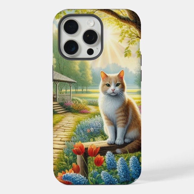Cabana de primavera/jardim & gato (Verso)