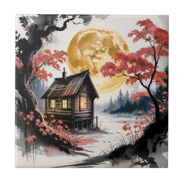 Cabana Japonesa ao Luar Arte (7) (Frente)
