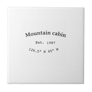 cabana na montanha. Data ano coordenadas personali