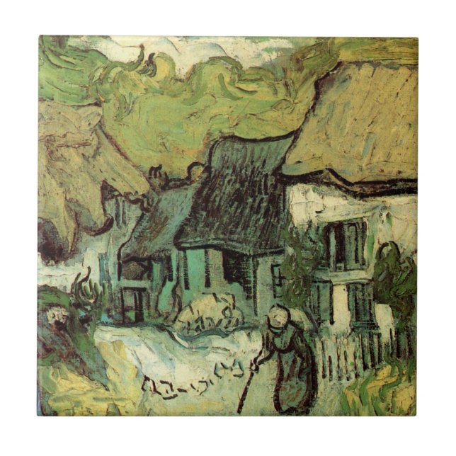 Cabanas de Colmo em Jorgus por Vincent van Gogh (Frente)