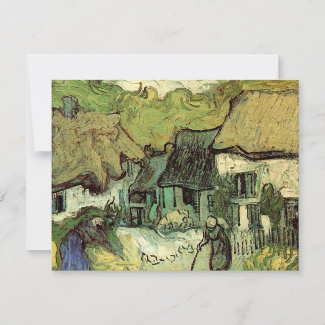 Cabanas de Colmo em Jorgus por Vincent van Gogh (Frente)