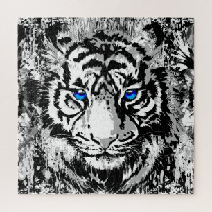 Cabeça Branca de Tigre - Quebra-cabeça Tigre Por