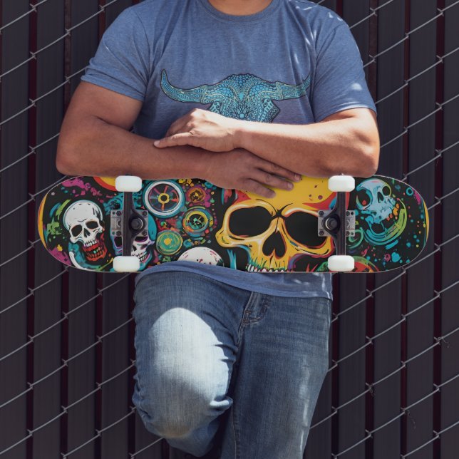 Cabeça Colorida Skate (Ao ar livre 3)