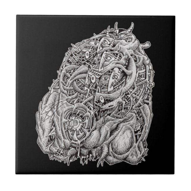 Cabeça Cosmográfica por Brian Benson, Azulejo (Frente)